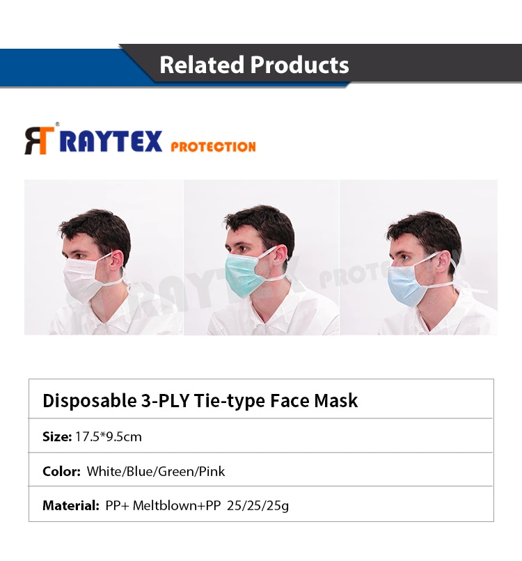 China Made FFP2 En14683 Bfe99 Earloop Elastic Protective PP 3 Ply Face Mask with Nice Price